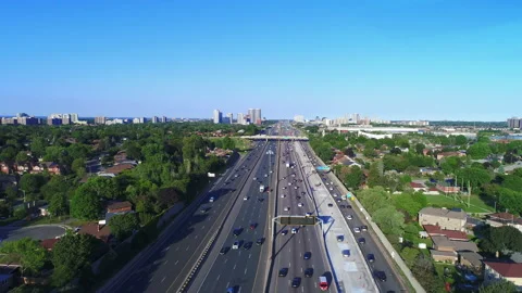 Drone View Of Highway 401 Video stock 205558726