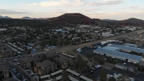 Drone view of a hilly town Vídeos de archivo 96512330