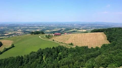 Drone view of a homes and landscapes in Tyrol, Austria Stock Footage 196128802