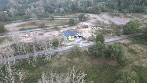 Drone view on a house in College Height Negeri Sembilan Stock Footage 149280471