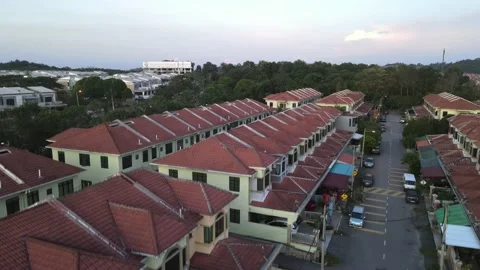 Drone view of housing area in Negeri Sembilan Stock Footage 149280068