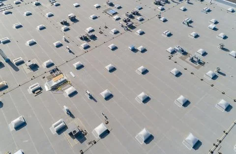 Drone view of the HVAC Stock Photos