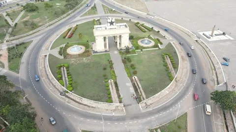A drone view of Independence Square, Accra-Ghana Stock Footage 270136697