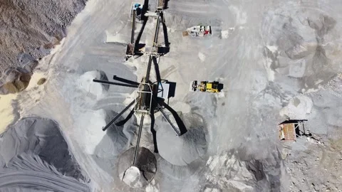 Drone view of industrial quarry. Extraction site. Mining quarry. 스톡 동영상 336664055