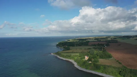 Drone View of The Island of Moen in Denmark. Stock Footage 244862553