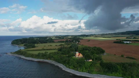 Drone View of The Island of Moen in Denmark. Stock Footage 244862698