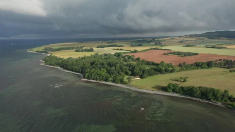 Drone View of The Island of Moen in Denmark. Stock Footage 244862997