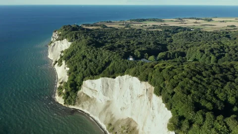Drone View of The Island of Moen in Denmark. Stock Footage 245481205