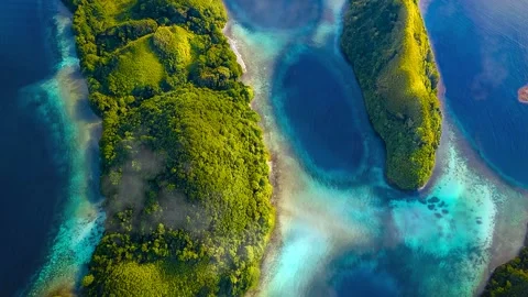 Drone view of islands in the ocean Video stock 282187455