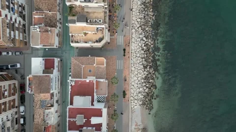 Drone view of Javea at Sunny summer day, Spain, Mediterranean sea Stock Footage 314785265