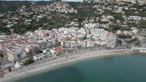 Drone view of Javea at Sunny summer day, Spain, Mediterranean sea Stock Footage 314785341