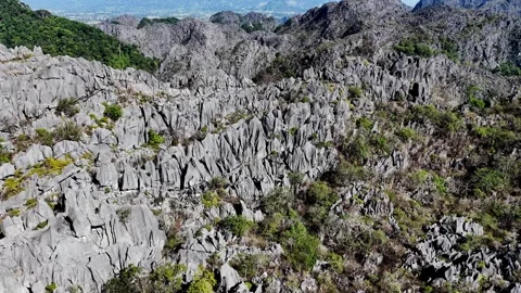 Drone view of karst mountains on Thakhek Loop, Laos – 4K Stock-Footage 325079421