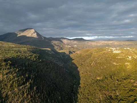 Drone view of the Kelefa castle area in Mani, Laconia, Greece Stock Photos