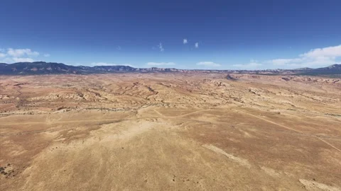 Drone view of King Tutt Mesa in Red Valley. Arizona. United States Stock Footage 310474486