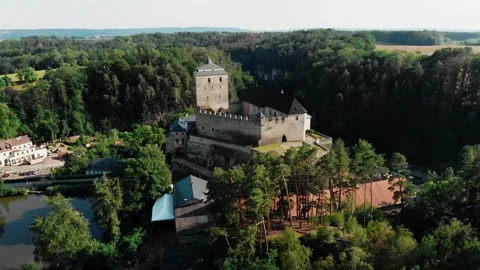 Drone view of Kost Fortress Stock Footage 254917623