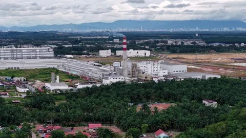 Drone View Kulim High Tech Park Industrial Complex Stock Footage 332150174