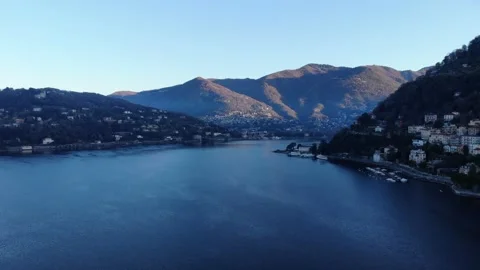 Drone view of Lake Como Stock Footage 182519614
