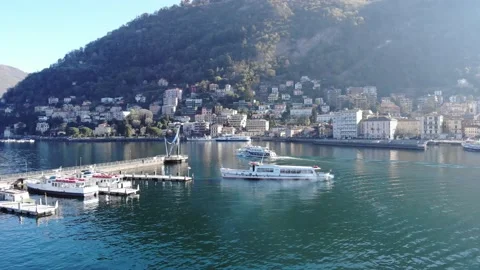 Drone view of Lake Como Stock Footage 182520001