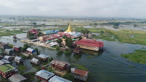 Drone view of life on water. Stock Footage 106854418