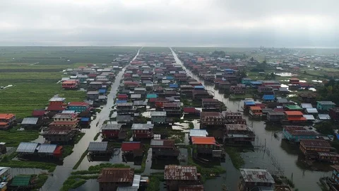 Drone view of life on water. Stock Footage 106855788