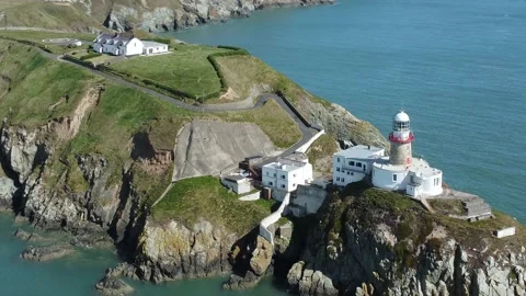 Drone view lighthouse Howth Dublin Ireland 動画素材 165875059