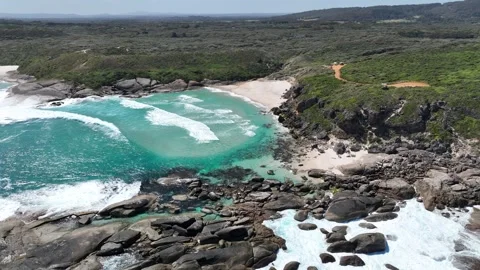 Drone View Of Lowlands Beach, Denmark, Western Australia 動画素材 293124922