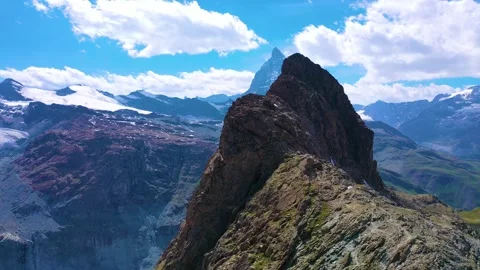Drone view of Matterhorn mountain Stock Footage 323169548