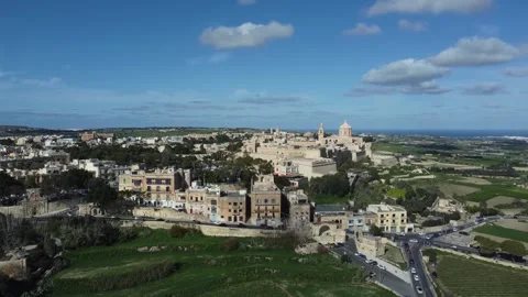 Drone view of Mdina, Malta. Stock Footage 247322213