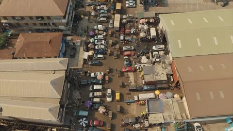 Drone View Of Mechanic Shops 3 Stock Footage 305209165