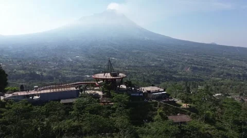 Drone view of the Menara langit Ketep Pass Magelang Indonesia Stock Footage 249717862
