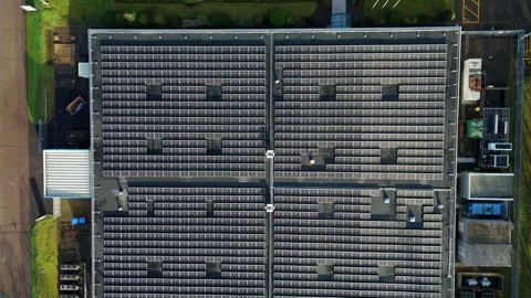 Drone view of Milton Keynes quantum computing hub and its external hardware. Stock Footage 333021830