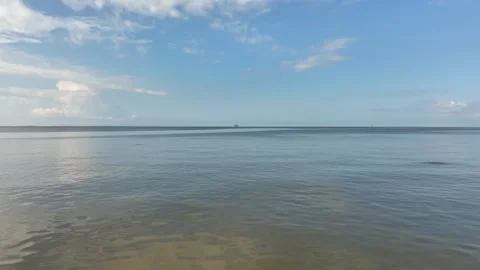Drone view of Mobile Bay Alabama Stock Footage 296800772