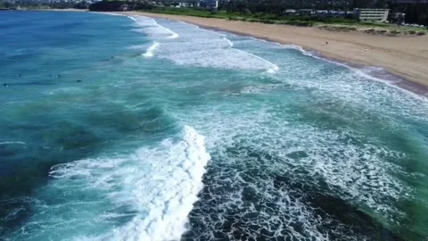 Drone View of Mona Vale Beach Sydney Stock Footage 112468513