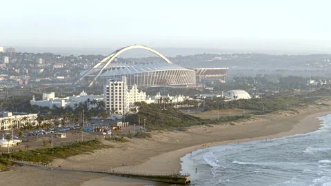 Drone view of Moses Mabhida Stadium Stock Footage 340563899