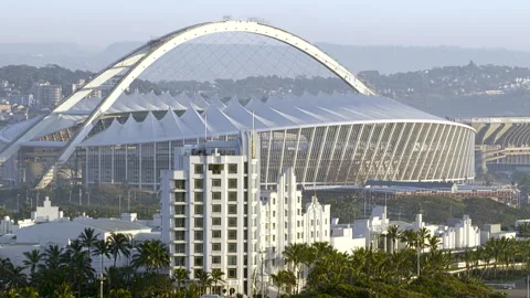 Drone view of Moses Mabhida Stadium Stock Footage 340563918