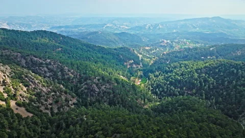 Drone view from Mount Olympus in Cyprus. Stock Footage 341603326