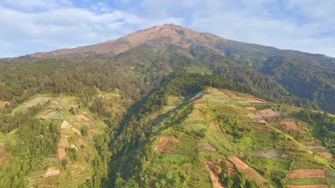 Drone view of Mount Sumbing, Central Java, Indonesia. 動画素材 292768544