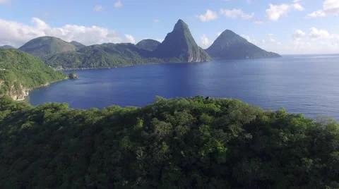 Drone view of mountain and forest  Stock Footage 66334161