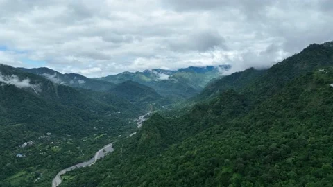 Drone view of mountains Stock Footage 214688146