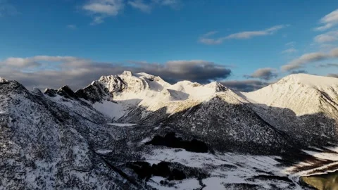 Drone view of mountains in Norway Stock Footage 305030608