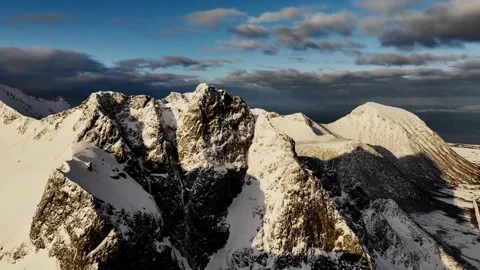 Drone view of mountains in Norway Stock Footage 305030628