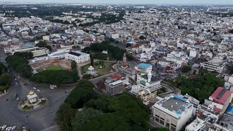 Drone view of Mysore cityscape in Karnataka showcasing vibrant streets, his.. Video stock 330988521