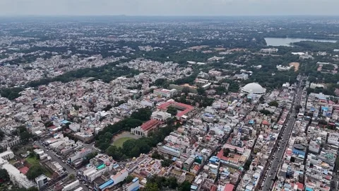 Drone view of Mysore cityscape in Karnataka showcasing vibrant streets, his.. Video stock 330989280