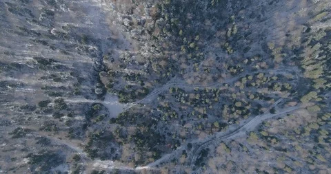 Drone view nature of during winter season in Romania Vídeos de archivo 111849607