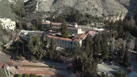 Drone View of Neophytos Monastery in Cyprus Stock Footage 279373836