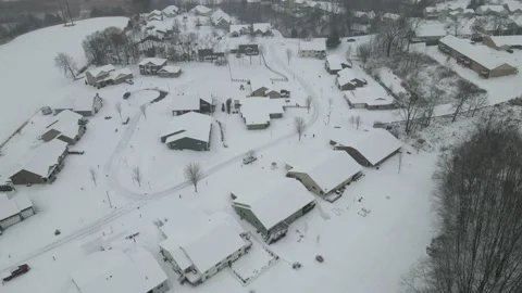 Drone view of new housing development in Wisconsin. Video stock 166267753