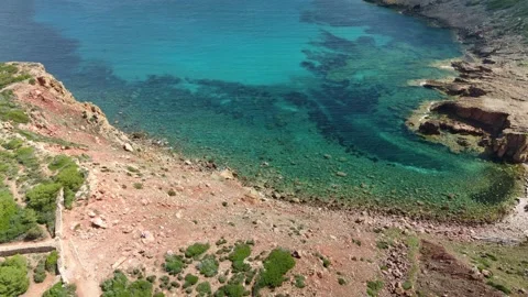 Drone view of north of menorca Stock Footage 155300078