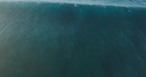 Drone view of ocean waves breaking Stock Footage 119752944