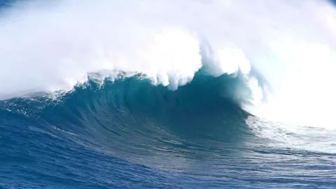 Drone View of the Ocean Waves Splashing . Stock Footage 316217891