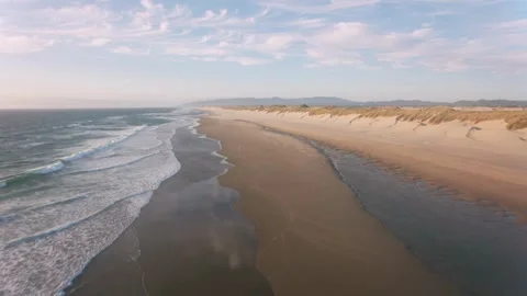 Drone View of the Ocean Waves Splashing . Stock Footage 316217966